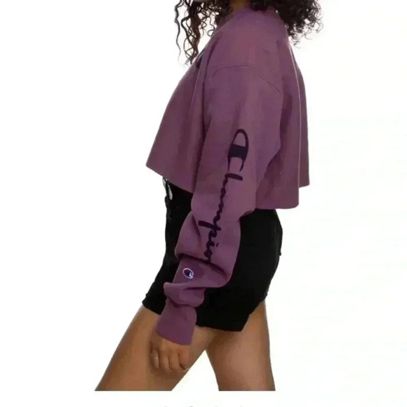Champion Reverse Weave C Logo Cropped  Sweater Size XL - Picture 3 of 9